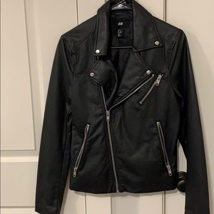 Black leather jacket
